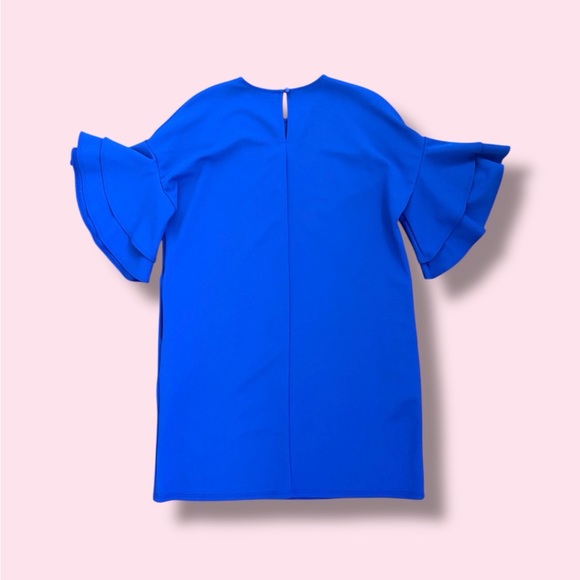 First Love Cobalt Blue Tiered Ruffle Sleeve Mini Dress - Picture 5 of 6